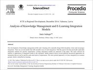 مقاله ترجمه شده با عنوان یکپارچه سازی مدل های تجزیه و تحلیل مدیریت دانش و یادگیری الکترونیکی